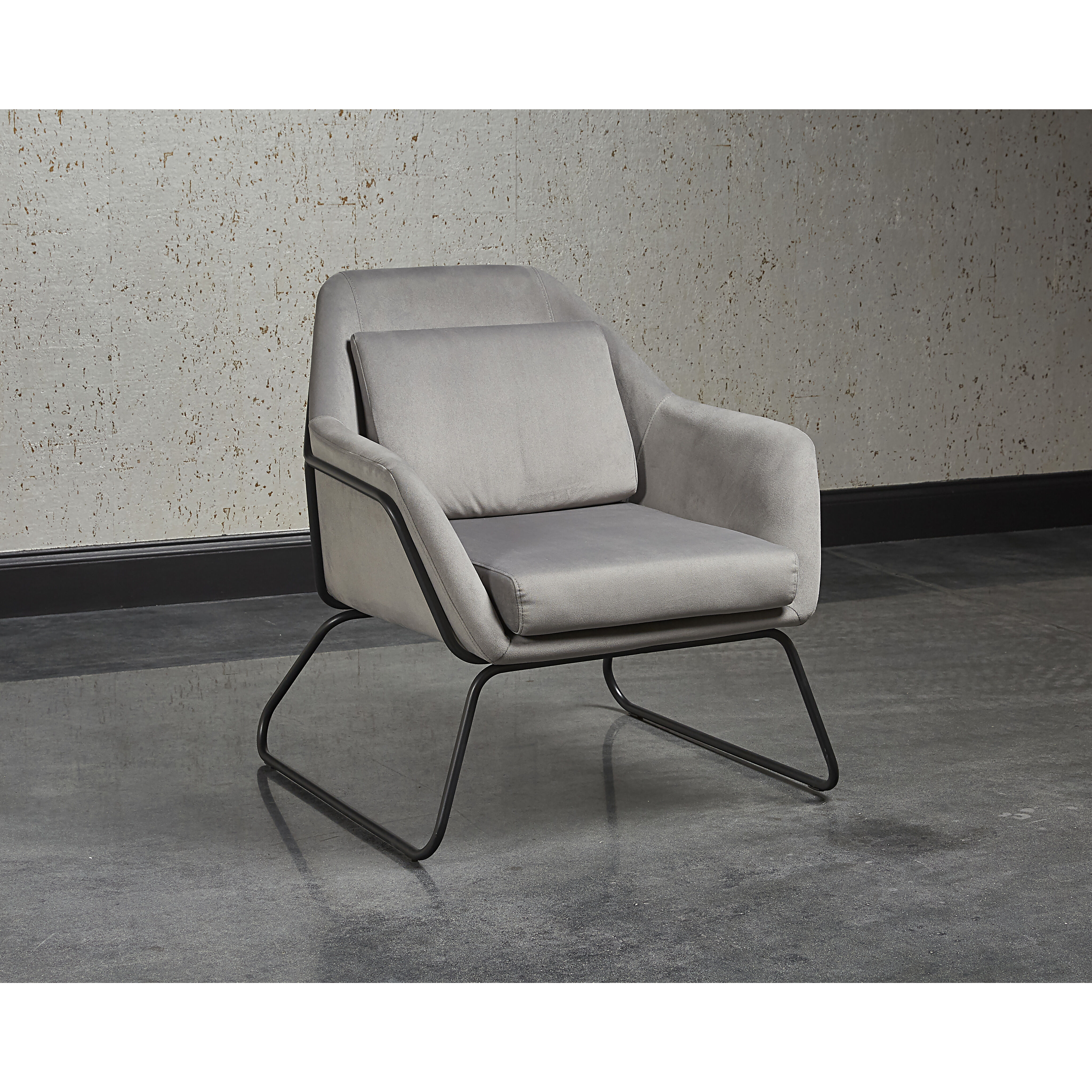 Watts Black / Antonio Charcoal Lounge Chair